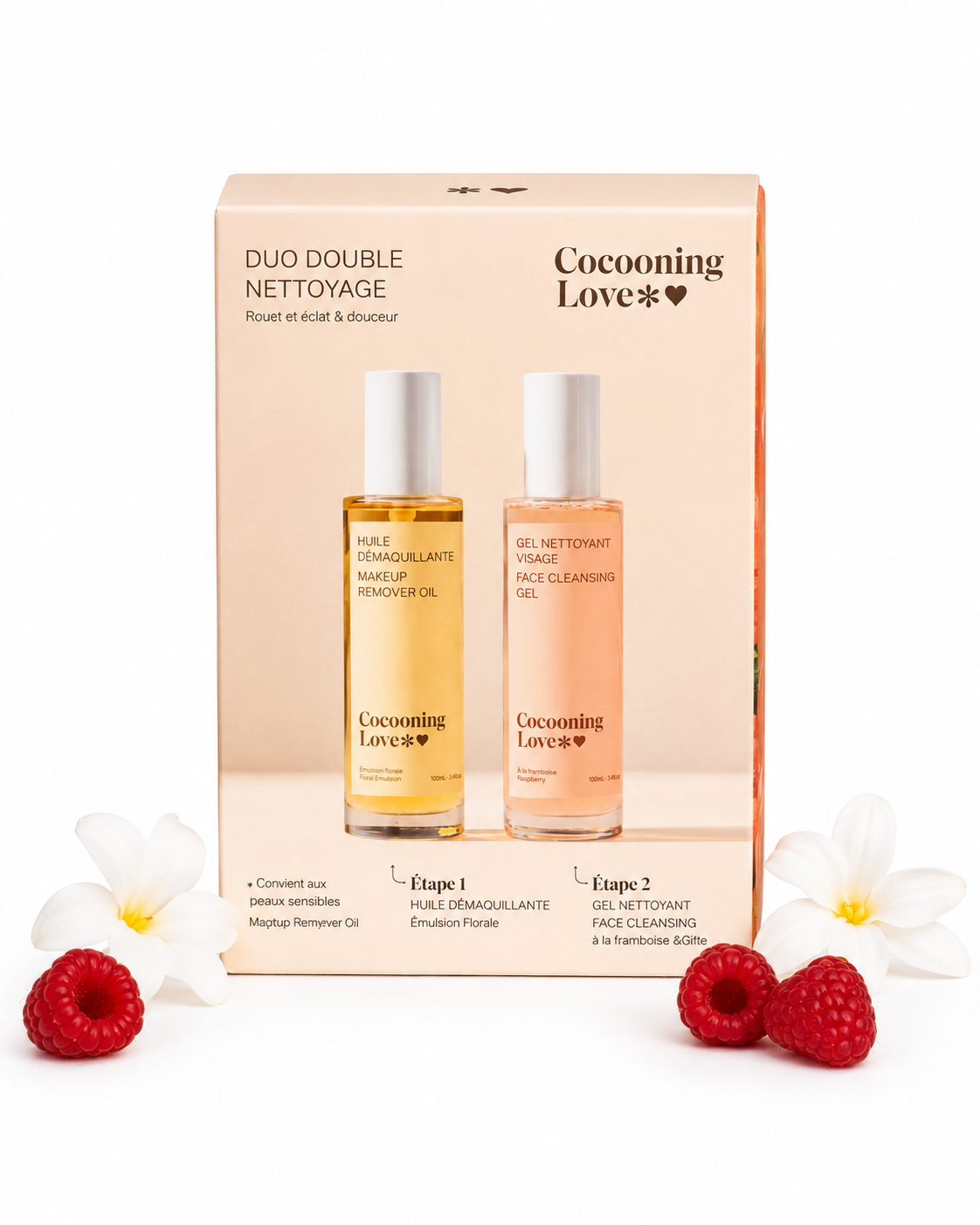 Coffret double nettoyage (Huile démaquillante et Gel nettoyant) x 3 (40%)