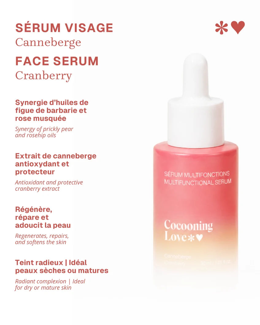 Sérum visage peaux normales à sèches - Canneberge x 3 (50%)
