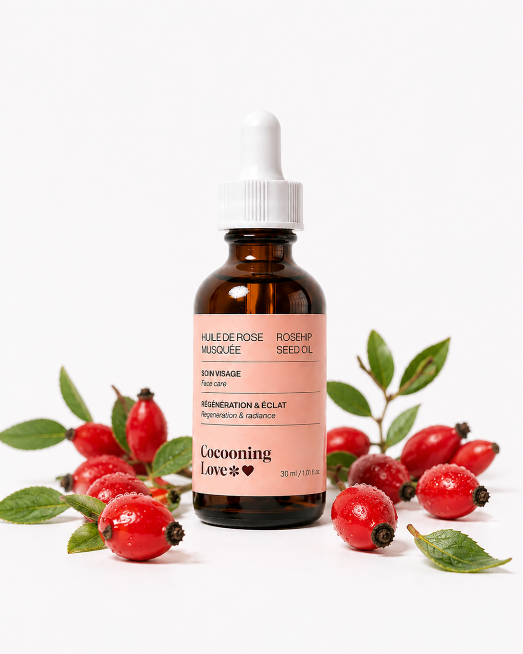 Huile de Rose Musquée – Éclat & souplesse pour peaux matures x 3 (40%)