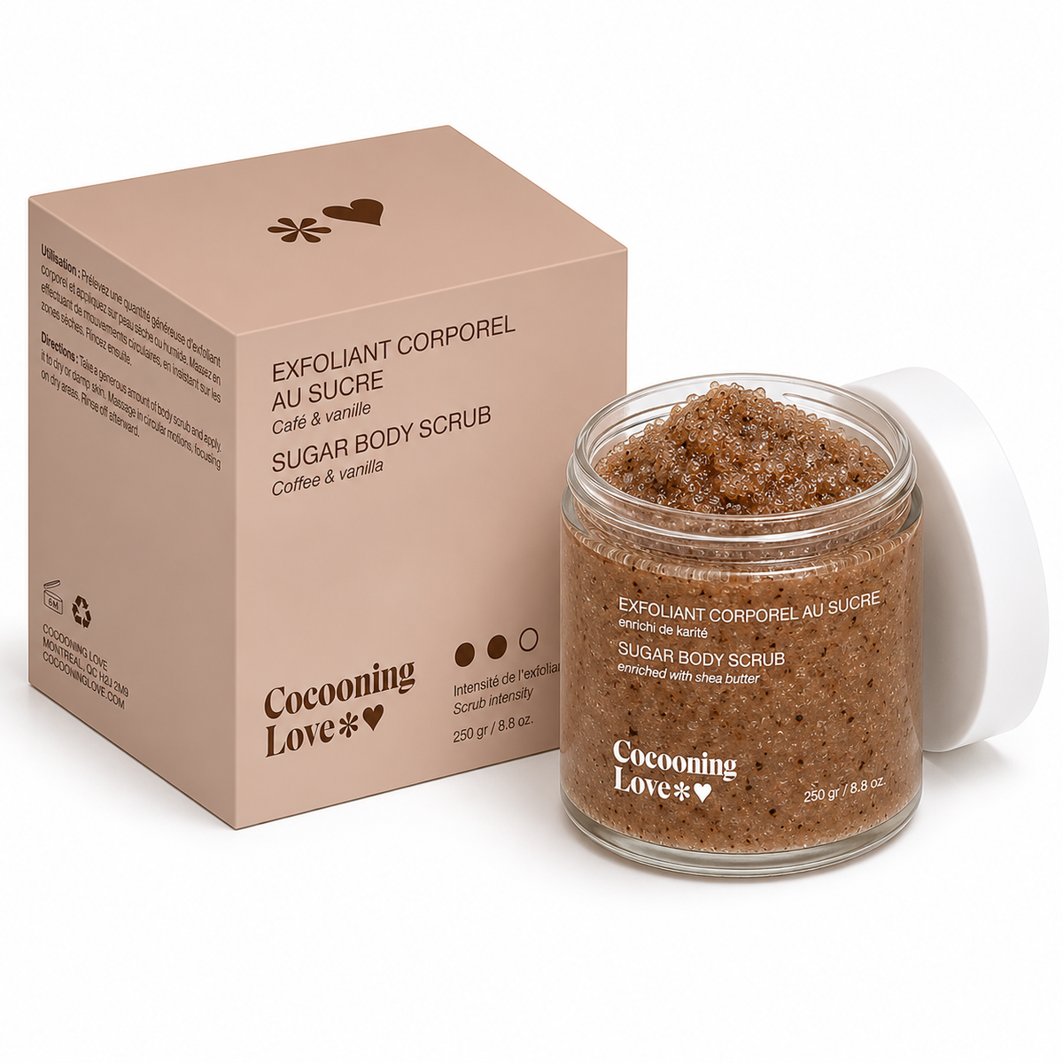Exfoliant corps au sucre - Café & Vanille x 3 (50%)